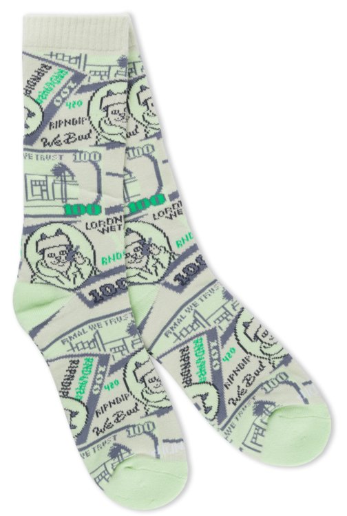 Ponožky Ripndip - Moneybag Socks Olive
