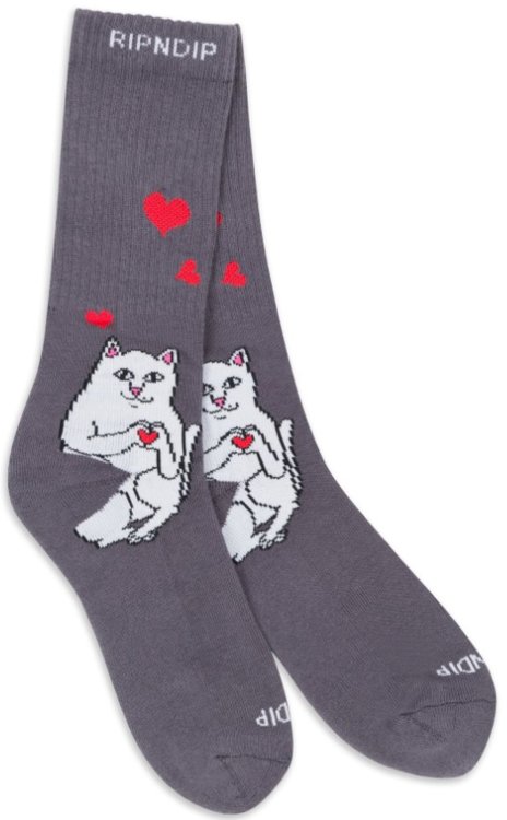 Ponožky Ripndip - Nerm Love Socks Charcoal