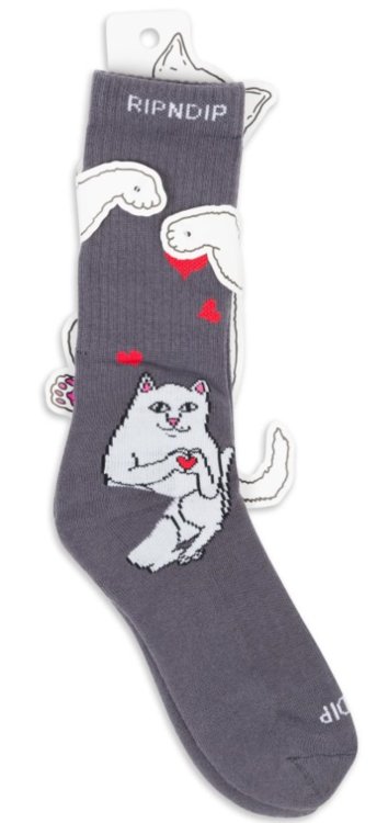 Ponožky Ripndip - Nerm Love Socks Charcoal