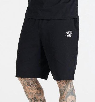 Kraťasy Siksilk - Core Essential Jersey Shorts Black