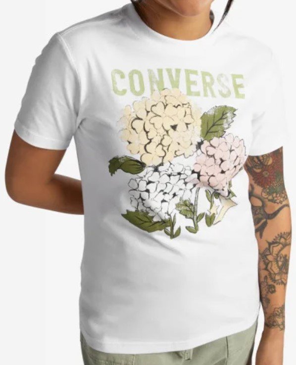 Tričko Converse - Outdoor Florals Tee White