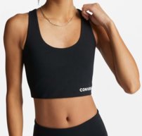 Športová podprsenka Converse - Wordmark Bra Top Nomad Black