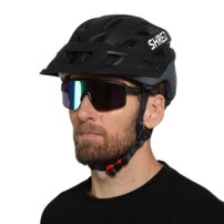 Cyklistické slnečné okuliare Horsefeathers - Scorpio Matt Black Mirror Green