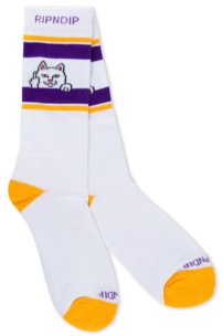 Ponožky Ripndip - Peeking Nermal Socks Purple Gold