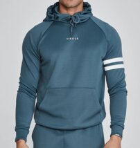 Mikina Siksilk - Muscle Fit Hoodie blue