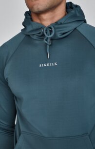 Mikina Siksilk - Muscle Fit Hoodie blue