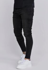 Rifle Siksilk - Distressed Skinny Jeans black