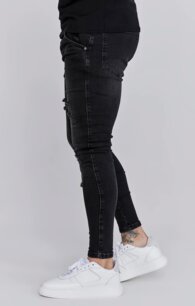 Rifle Siksilk - Distressed Skinny Jeans black