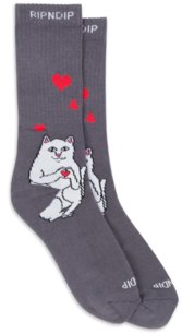 Ponožky Ripndip - Nerm Love Socks Charcoal