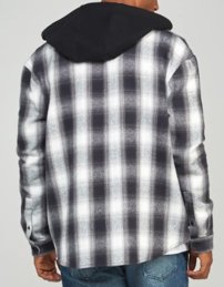 Košeľa Siksilk - Plaid Hooded Shirt Gray