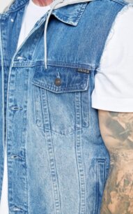 Vesta Siksilk - Gilet Rinse & Denim