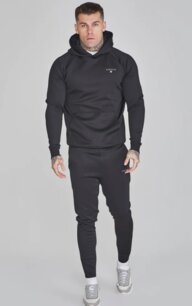 Mikina Siksilk - Muscle Fit Hoodie Black
