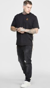 Rifle Siksilk - Slim Fit Denims Washed Black