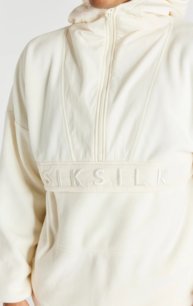 Mikina Siksilk - Half Zip Polar Fleece Ecru