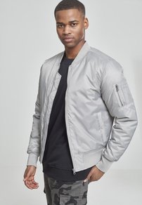 Bombera URBAN CLASSICS - Basic Bomber Jacket Heather Gray