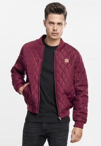 Bombera Urban Classics - Diamond Quilt Nylon Burgundy