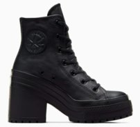 Topánky Converse - Chuck 70 De Luxe Heel Leather Black Black