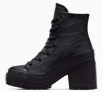 Topánky Converse - Chuck 70 De Luxe Heel Leather Black Black