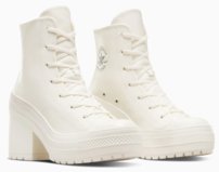 Topánky Converse - Chuck 70 De Luxe Heel Leather Egret Egret Silver