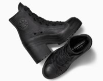 Topánky Converse - Chuck 70 De Luxe Heel Leather Black Black