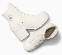 Topánky Converse - Chuck 70 De Luxe Heel Leather Egret Egret Silver