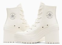 Topánky Converse - Chuck 70 De Luxe Heel Leather Egret Egret Silver