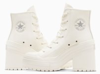 Topánky Converse - Chuck 70 De Luxe Heel Leather Egret Egret Silver