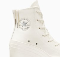 Topánky Converse - Chuck 70 De Luxe Heel Leather Egret Egret Silver