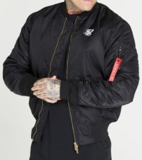 Bombera Siksilk - Flight Jacked Bomber Black