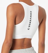 Športová podprsenka Converse - Star Chevron Bra Top White