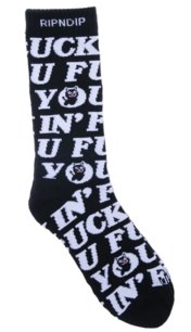 Ponožky Ripndip - Fuckin Fuck Socks Black