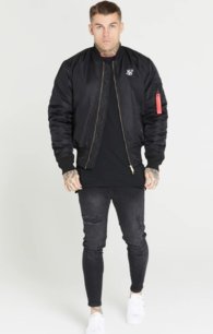 Bombera Siksilk - Flight Jacked Bomber Black