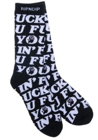 Ponožky Ripndip - Fuckin Fuck Socks Black