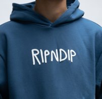 Mikina Ripndip - Rubber Logo Hoodie Pacific Blue