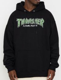 Mikina Thrasher - Brick Hoodie Black