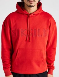 Mikina Siksilk - Applique Hoodie Red
