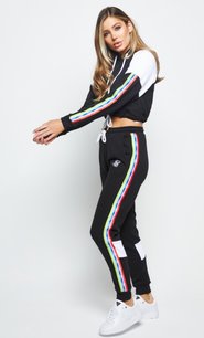 Tepláky Siksilk - Spectrum Fleece Joggers Black