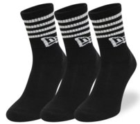 Ponožky New Era - Stripe Crew 3 Pack Black