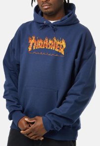 Mikina Thrasher - Inferno Hoodie Navy Blue